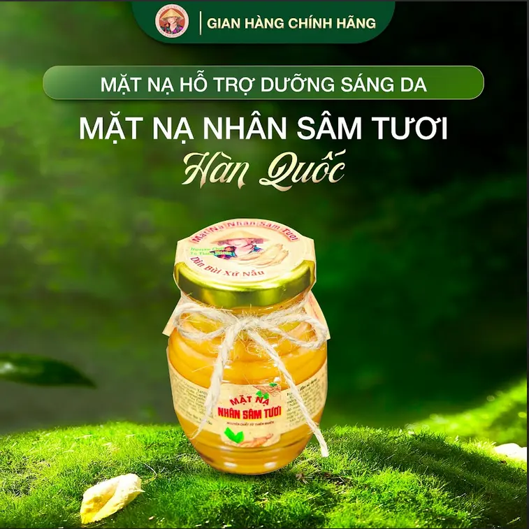 Mặt Nạ Nhân Sâm Tươi Hàn Quốc 100g Dân Bùi Xứ Nẫu Mặt Nạ Nhân Sâm Tươi Hàn Quốc 100g Dân Bùi Xứ Nẫu